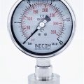 Stainless Steel Pressure Gauge, Dial 100 mm, With Separating Diaphragm- CLAMP DIN 32676 (64 mm) | 0-25 bar
