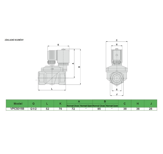 Stainless Steel Solenoid Valve 2/2, G 1/2" AC230V, NC