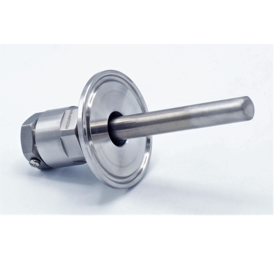 Stainless steel thermometer well | 100 mm (1/2") CLAMP collar 50,5 mm