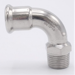 Elbow 90°, Press Fittings, F/external thread 18 mm_1/2"