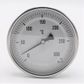 All-stainless steel bimetal thermometer with immersion shaft, threaded | 0-300℃ (1/2”) 200 mm