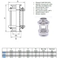 Data sheet Straight sight glass, CLAMP C-C | DN100 (clamp collar 119mm)