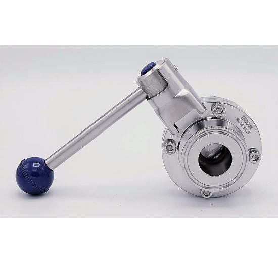 Stainless steel butterfly valves, CLAMP type C-C DN25 (collar 50.5mm)