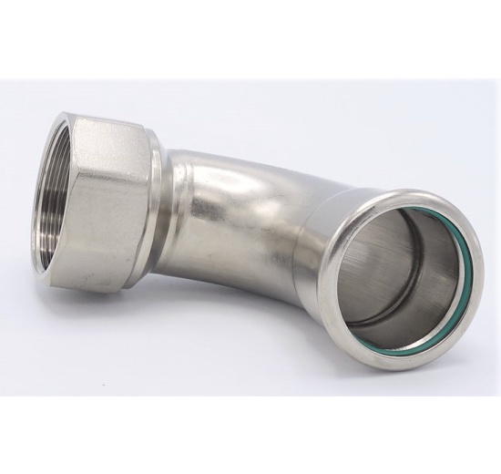 Elbow 90°, Press Fittings, F/internal thread 35 mm_1 1/4" stainless steel