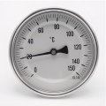 All-stainless steel bimetal thermometer with immersion shaft, threaded | 0-150 ℃ (1/2”) 100 mm