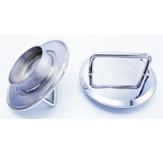 Modified lid sieve cap 0,1 / 0,3 / 0,55 / 0,8 mm lid filter DN50