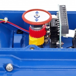 detail of a single-turn electric actuator with mechanical control