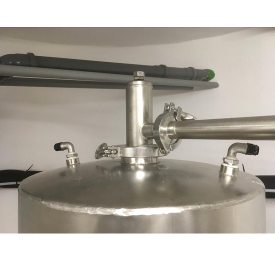 detail of equipment for carbonating beverages