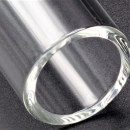 detail of high-quality borosilicate glass - height 100 mm, wall thickness 2.5 mm, outer diameter 24 mm