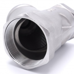 detail of Y-filter, stainless steel, threaded