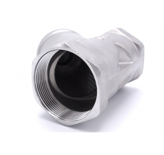 detail of Y-filter, stainless steel, threaded