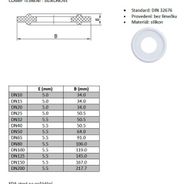 Clamp Gasket - Silicone DN50