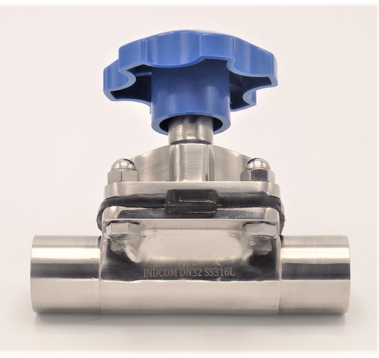 Diaphragm valve, welded S-S, EPDM DN32