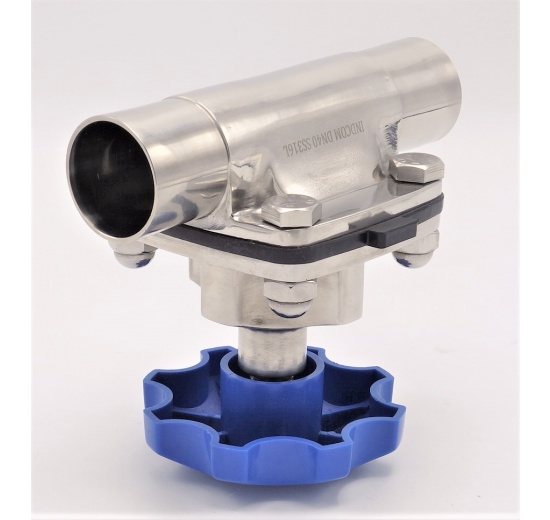 Diaphragm valve, welded S-S, EPDM DN40