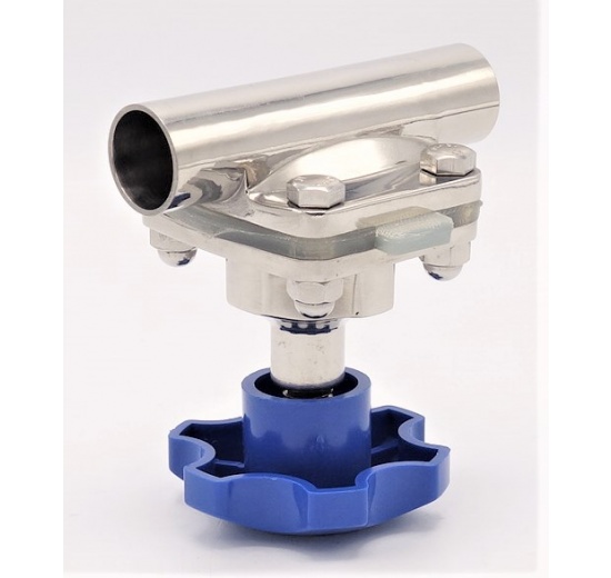 Diaphragm valve, welded S-S, Silikone DN20