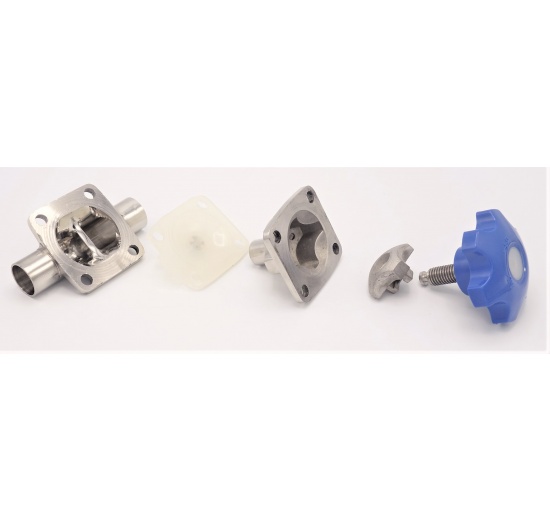 Diaphragm valve, welded S-S, Silikone