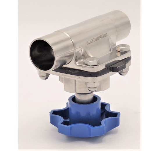 Diaphragm valve, welded S-S, VMQ DN32