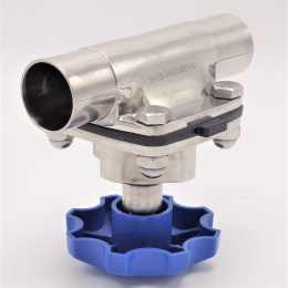 Diaphragm valve, welded S-S, VMQ DN40