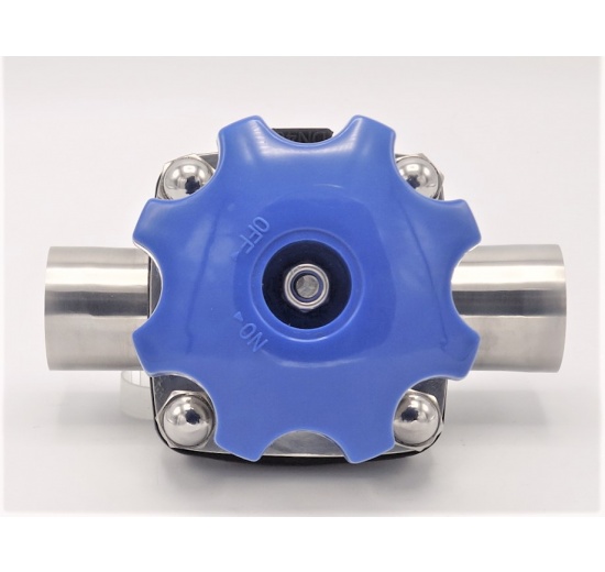 Diaphragm valve, welded S-S, VMQ DN40