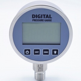 Digital pressure gauge with bottom (radial) connection, dial 100mm | -1/ 25 bar (1/2")