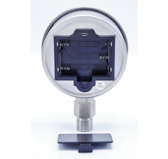 Digital pressure gauge with bottom (radial) connection, dial 100mm | -1/ 25 bar (1/2")- batteries are not included