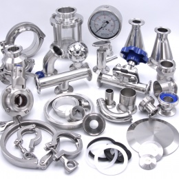 DIN tri clamp ferrule pipe connection foe apllications in the Food and Beverage Industry