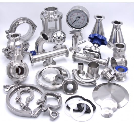 DIN tri clamp ferrule pipe connection foe apllications in the Food and Beverage Industry