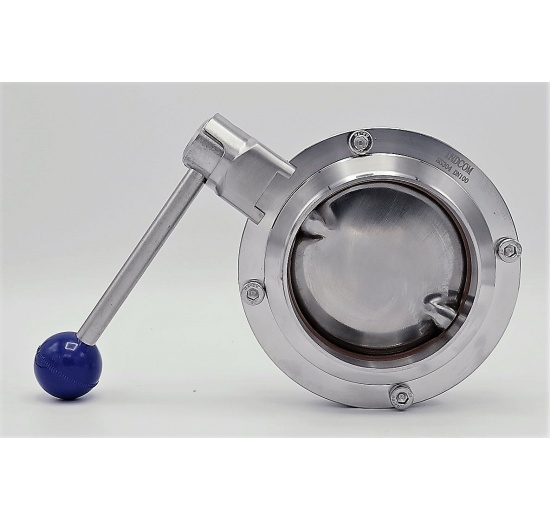 DN100 Stainless Steel Butterfly Valve, Welded, type S-S