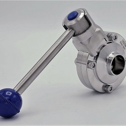 DN25 Stainless steel butterfly valve, welded type S-S