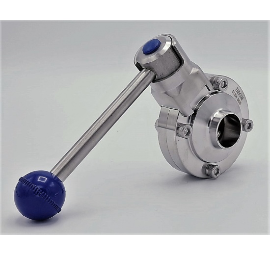 DN25 Stainless steel butterfly valve, welded type S-S