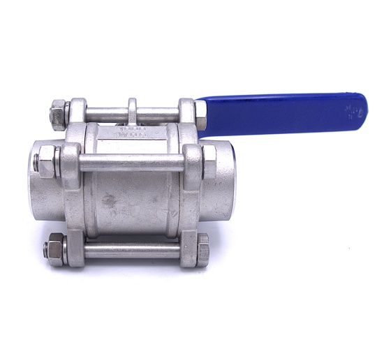 Stainless steel ball valve with full bore, three- pieced, welded DN25 (35x4mm)