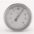 All-stainless steel bimetal thermometer with immersion shaft in well | -30/50 ℃, 200 mm