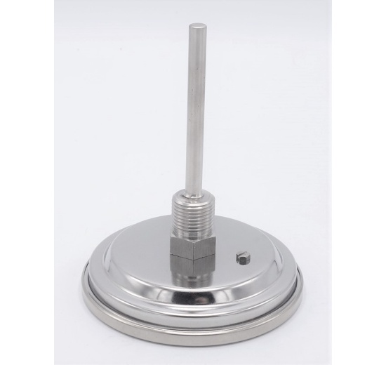 All-stainless steel bimetal thermometer with immersion shaft, threaded | -30/50 ℃ (1/2”) 100 mm