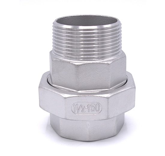 Stainless Steel Union Thread, / flat seal / type 316 6/4"