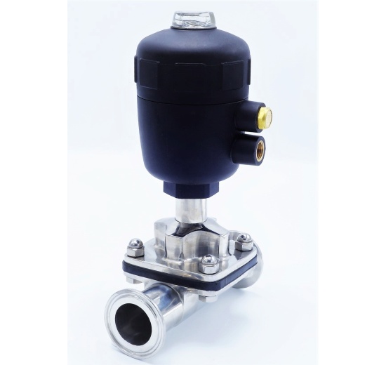 *** NOT TRANSLATED *** pneumaticky ovládaný membránový ventil, připojení clamp, límeček 50,5 mm