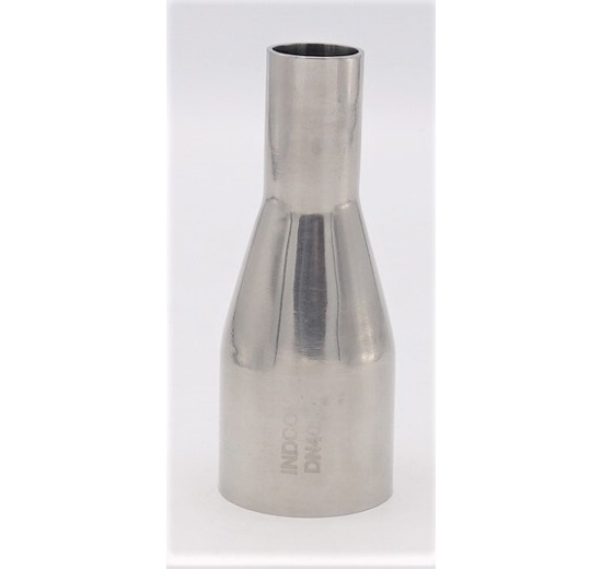 Concentric reducer, welding, long DN 40/20 stainless steel