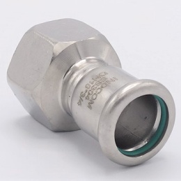 Pressing Reducer Stainless Steel / internal thread (threaded adapter) |18 mm_3/4"