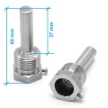 Stainless steel thermometer well 40 mm (1/2")