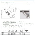 Y-filter, sanitary, stainless steel - data sheet