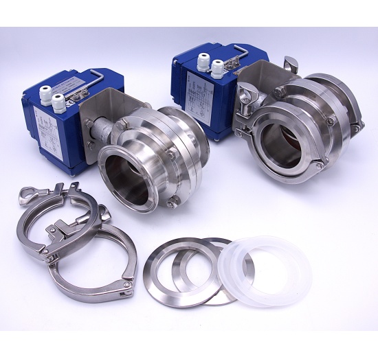 Stainless steel butterfly valves, electrically operated, type C-C, G-S, S-S, G-G