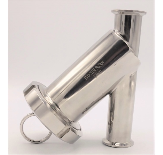 Stainless Steel Sanitary Y- filter, Clamp DN40