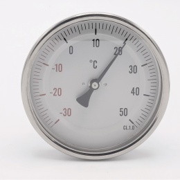 All-stainless steel bimetal thermometer with immersion shaft, threaded | -30/50℃ (1/2”) 200 mm
