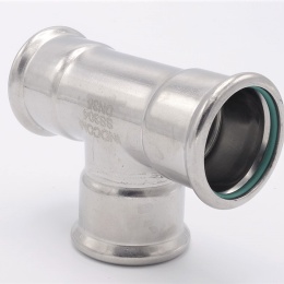 T Piece, Press Fittings, F/F/F 35 mm, stainless steel