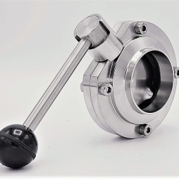 Butterfly Valve, welded, type S-S DN65_180 stainless steel