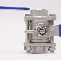 Stainless steel ball valve with full bore, three- pieced, welded DN40 (49x4mm)