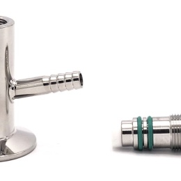 Stainless steel sampling valve, clamp