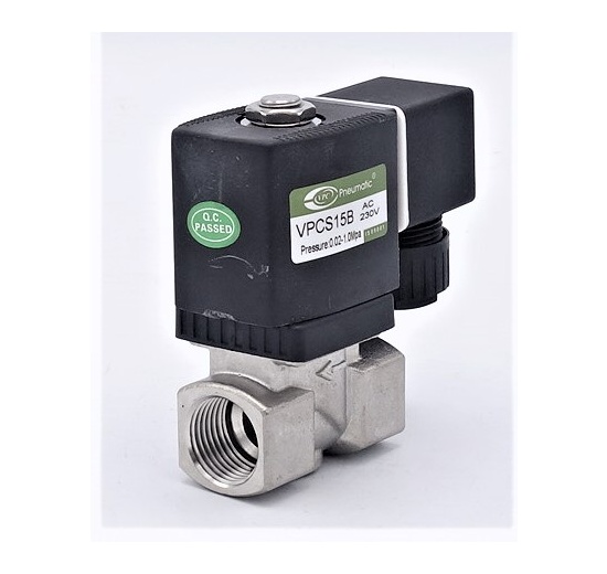Stainless Steel Solenoid Valve 2/2, G 1/2" AC230V, NC