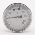 All-stainless steel bimetal thermometer with immersion shaft, threaded | 0-150℃ (1/2”) 200 mm