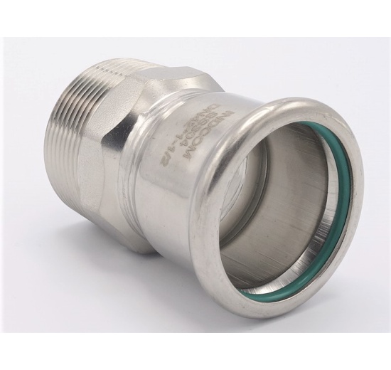 Pressing Reducer Stainless Steel /external thread (threaded adapter) |42 mm_1 1/2"