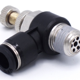 One-way throttle valve, L-shaped | DN 8 mm x 1/4